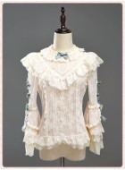 Twin Bears Antique Gemstone Fragrance Lace Blouse(1st Pre-Order/3 Colours/Full Payment Without Shipping)